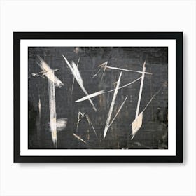 Abstract Design Guided By Hand Drawn Arrows And Markings Sketched With Intuitive Lines On Textured (3) Art Print