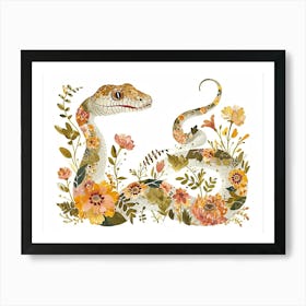 Little Floral Cobra 3 Art Print