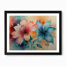 Hibiscus Flowers Affiche