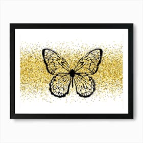 Glitter Luxury Butterfly Art Print