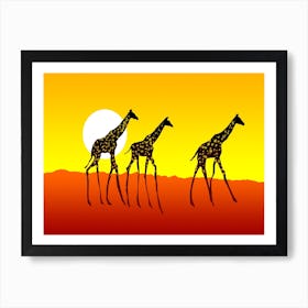 Tribal African Art Illustration In Painting Style 199 Art Print