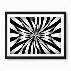 Illusion Abstract Black And White 1 Art Print