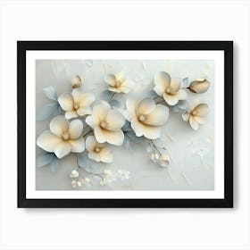 3D simple floral painting Art Print