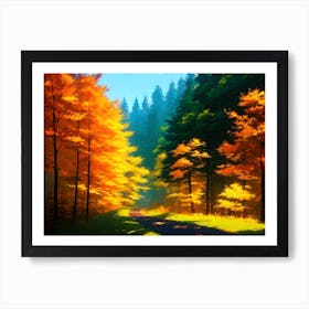 Autumn Trees In The Forest 1 Art Print