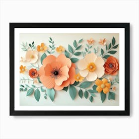 Paper Flower Wall Art 21 Art Print