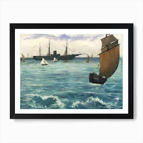 The Kearsarge At Boulogne, Édouard Manet Art Print