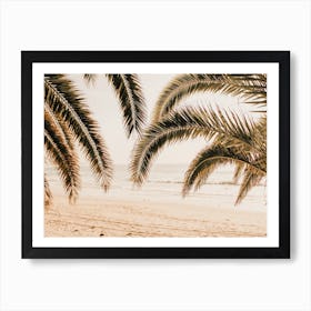 Palm Leaf Beach Art Print
