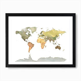 World Map No 106 Art Print