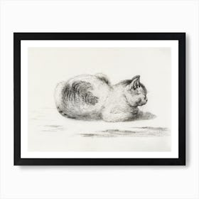 Reclining Cat, Jean Bernard Art Print