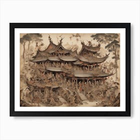 Chinese Temple Art Print