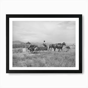 Fsa (Farm Security Administration) Cooperative Manure Spreader In Action, Box Elder County, Utah By Russell Lee Art Print