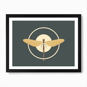 Dragonfly Common Whitetail Plathemis Illustration Vintage 8 Art Print