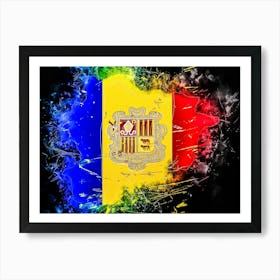 Flag Of Andorra Art Print