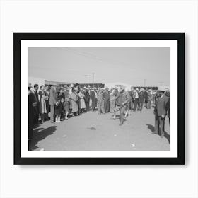 West Texas Parading His Horse Before The Judges And Spectators At The San Angelo Fat Stock Show, San Angelo Art Print
