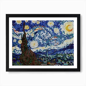 Mosaic Art Vincent Van Gogh S Starry Night Art Print