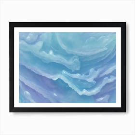 Abstract Blue Water Art Print