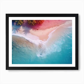 Bird's Eye View Of A Tropical Beach Art Print