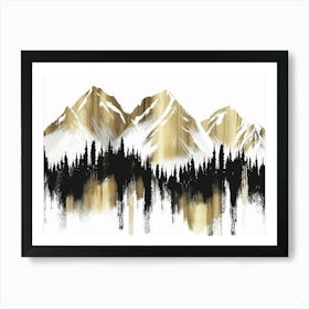 Gold Mountains Canvas Print 2 Art Print