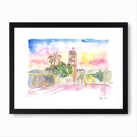 Key West Front Street With Shipwreck Museum Art Print