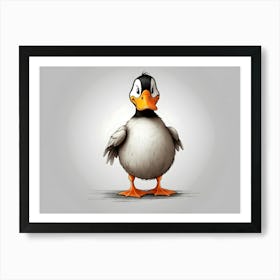 Cartoon Duck Art Print