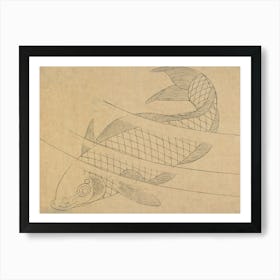 Hokusai Ukiyo-e Koi Fish Art Print