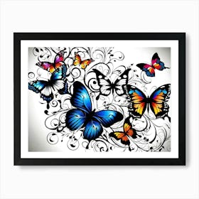 Butterfly Painting 66 Art Print