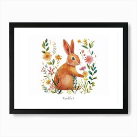 Little Floral Rabbit 1 Poster Poster