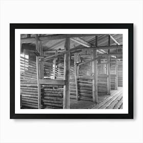 Construction Of Stalls And Barn At Logging Camp Near Effie, Minnesota By Russell Lee Art Print