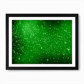 Screamin Green Shining Star Background Art Print