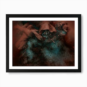 Abstracted Face Of Fear Art Print