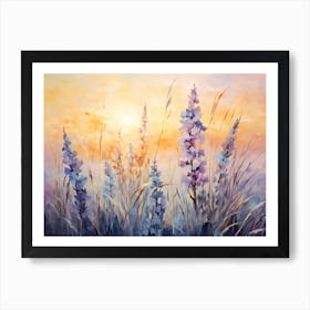 Sunset In The Meadow Art Print