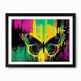 Butterfly On The Wall Art Print