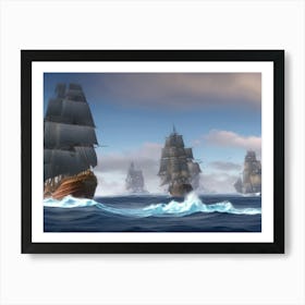 Pirates Caribic Seap Art Print