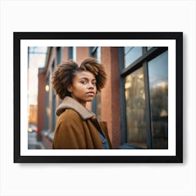 Portrait Of A Young Black Woman in NY Art Print