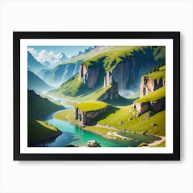 Valley In The Mountains Art Print