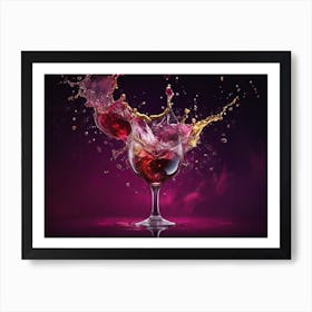 Wine Splash Art Print
