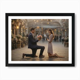 Proposal In Venice Art Print