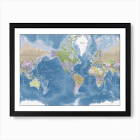 World Map 4 Art Print