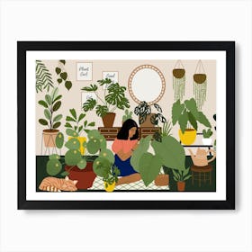 Crazy Plant Lady Art Print