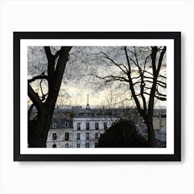 Eiffel Tower From A Tree View (Paris Series) Art Print