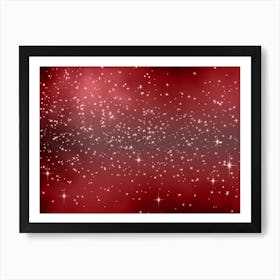 Sweet Pink Pastel Shining Star Background Art Print