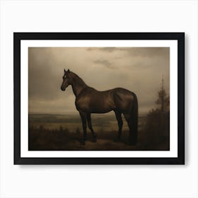 Vintage Horse Painting Art Print