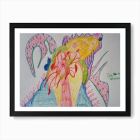 Dragon Drawing Art Print