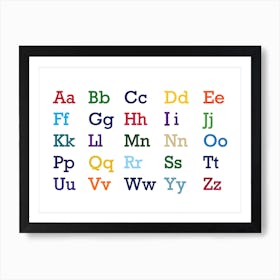 Alphabet Colorful  Art Print