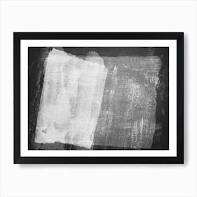 Minimal Abstract Black And White Painting 8 Art Print