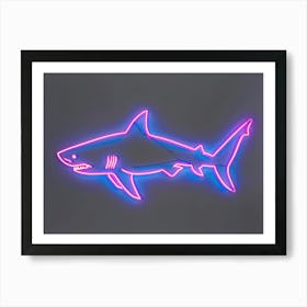 Neon Thresher Shark  3 Art Print