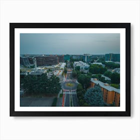 City skyline San Donato Milanese Italy Photography Print. Top View Road. Italy print. Aerial Photo Art Print