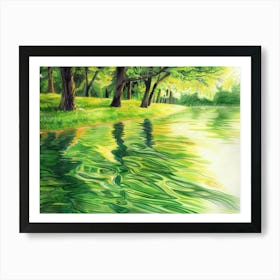 Reflections In The Water 3 Art Print