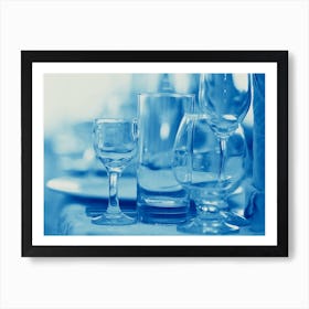 Table Setting With Wine Glasses Art Print