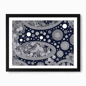 Abstract Starry Night art deco Art Print